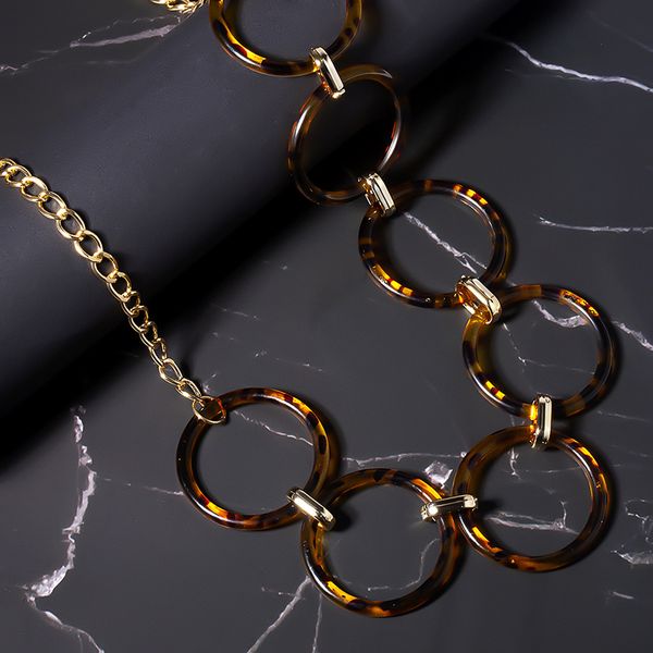 

2020 fashion luxury belt waist chain vintage girls circle circular body chain female sweet band acrylic dress belt accessories, Black;brown