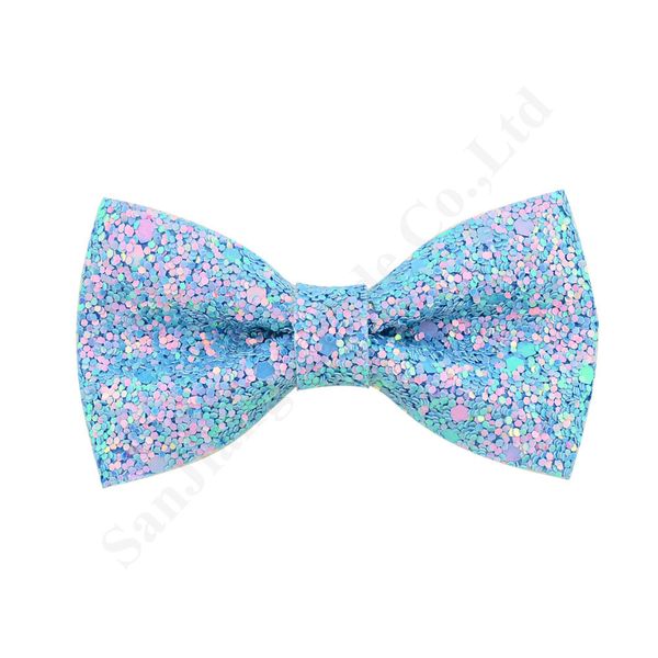 

fancy bowknot hair clips girls barrettes sequins pu leather hair accessories colors glitter headress child hairpin 16 color c121007, Slivery;white