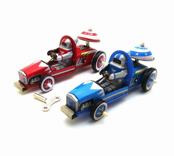 

funny] collection retro wind up toy metal tin f1 racing racer sports car clockwork toy figures model vintage toy gift