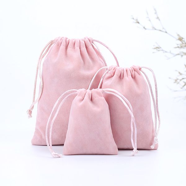 

7*9cm 9*12cm velvet drawstring pouch bag/jewelry bag christmas/wedding gift bags black red blue multicolor wholesale