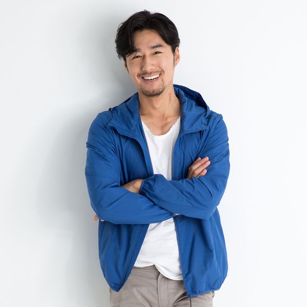 

sun protection clothes summer men's ultra-thin breathable korean coat men skin windbreaker coats chaquetas hombre kj465, Black;brown