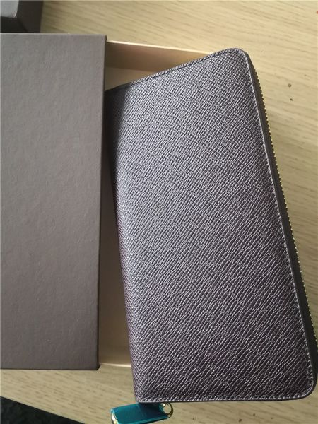 

export new style mens wallet brand designer genuine leather luxury long purses card holders famous wallets with box, Red;black
