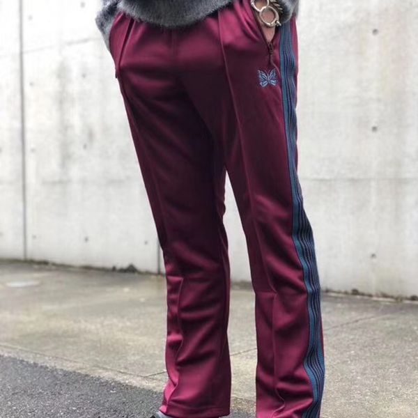 

высокое качество 19ss штаны вышитые бабочки слайд хип-хоп брюки мода брюки мужчины и женщины дизайнерские штаны, Black