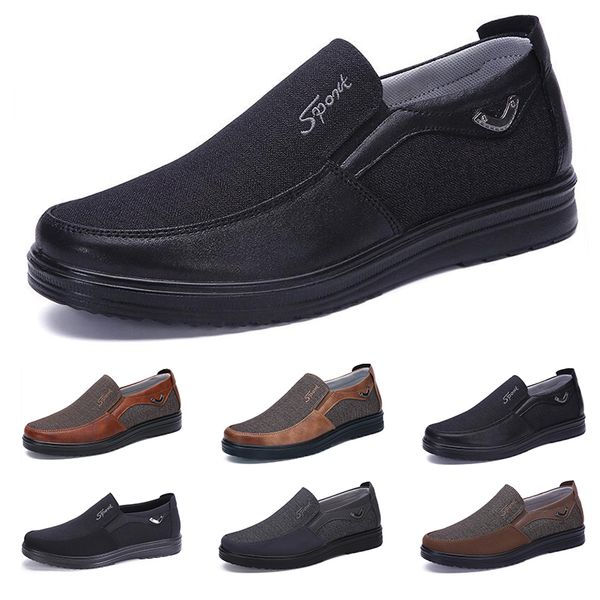 

2020 men casual shoes canvas sneaker black navy grey espadrilles mens trainer fashion leather shoe outdoor walking item #11