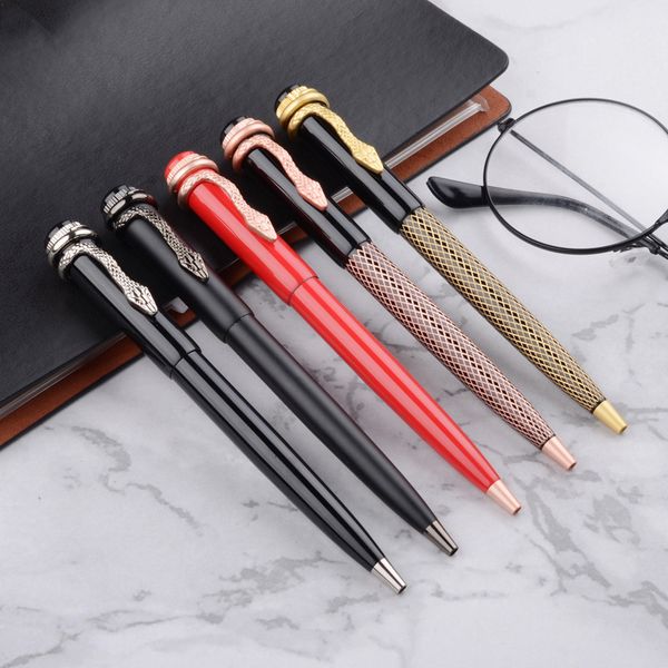 

luxury ballpoint pen roller ball pen office supplies business gifts metal snake gold clip for parker black ink 1.0mm, Blue;orange