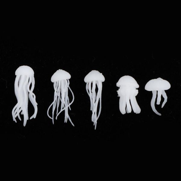 

5pcs assorted 3d resin jellyfish filler ornaments for crystal ocean crafts