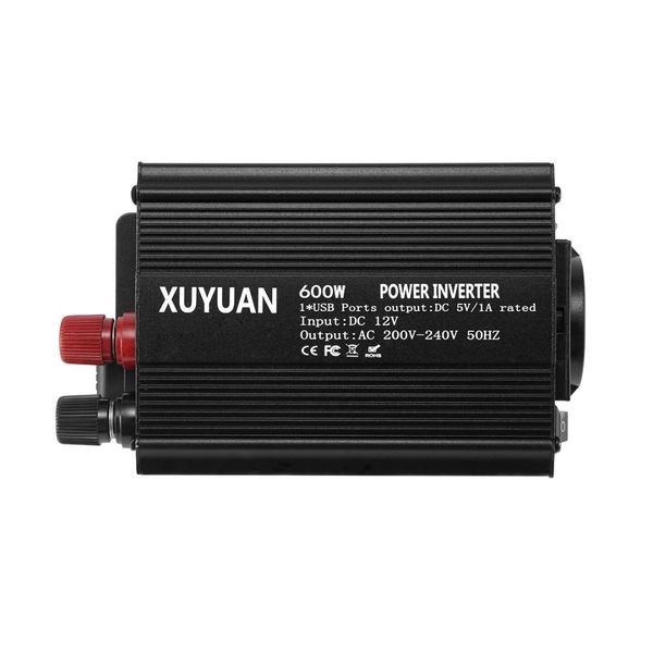 

600w dc12v to ac220v auto car power converter inverter adapter charger power converter 1 usb output interface