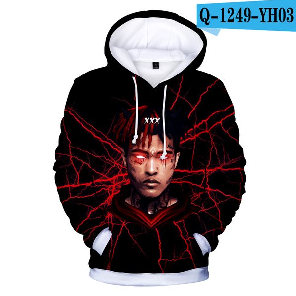 

dropshipping full series revenge kill 3d xxxtentacion hoodies sweatshirt men pullover streetwear harajuku hip hop hoodie, Black