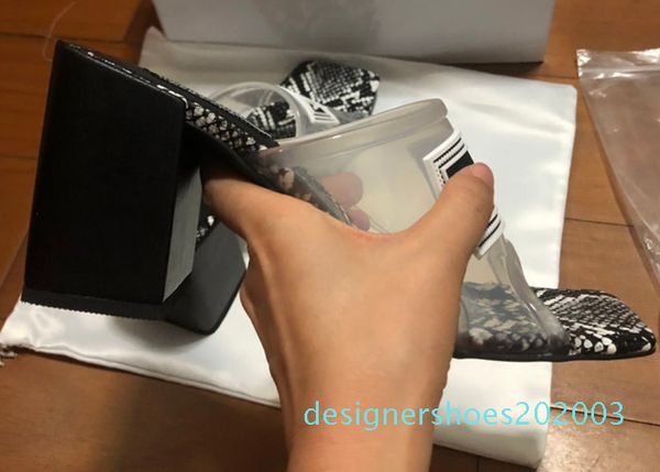 

fashion luxury designer womens pvc crystal sandals slides high heels summer indoor designer transparent crystal female slipper shoes 42 d03