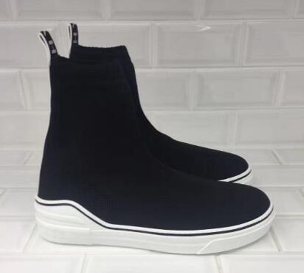 

sock designer shoes mens womens speed trainers paris famous designer sneakers white letter high sock casual shoes boots a2, Black