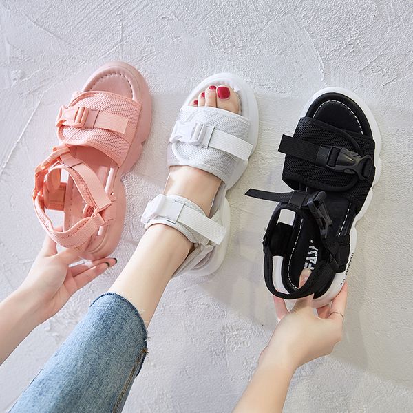 

vogue women sandals nice new fashion casual shoes summer outdoor sandals light breathable women shoes non-slip flats 50, Black