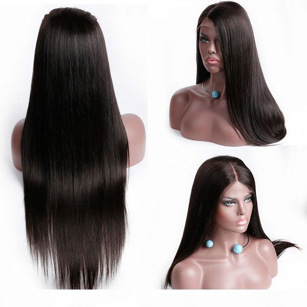 

hd фронта шнурка парик для чернокожих женщин lacefront фронтальная straight hd прозрачный полный шнурок парики бразильский virgin прямой пол, Black;brown