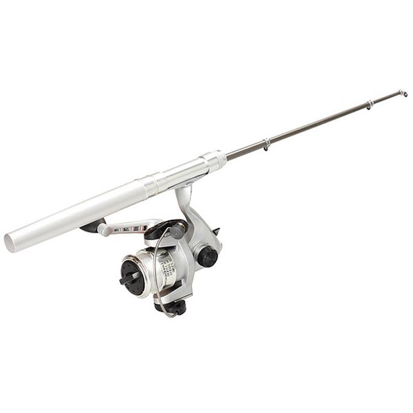 

mini stretchable fishing rod pole reel pocket pen type with nylon line set &t8
