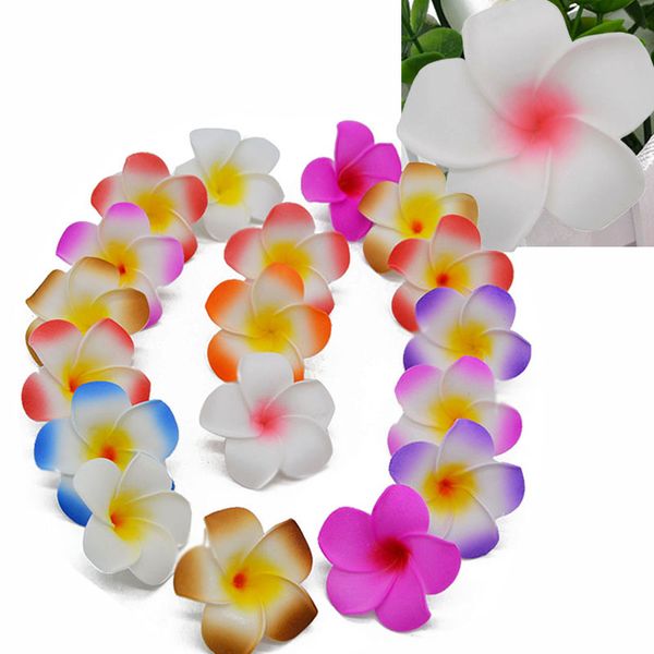 

20pcs/lot pe foam plumeria artificial hawaiian foam frangipani flower for wedding bride decor diy wreath egg flower supplies