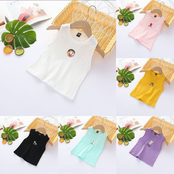 

pcjhq candy color cotton vest girl summer baby sleeveless t- underpants underpants versatile children's t-shirt children's base sh, Blue