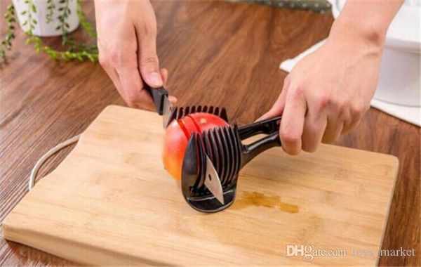 

onion tomato vegetable slicer cutting aid guide holder slicing cutter gadget stainless steel kitchen gadget tools