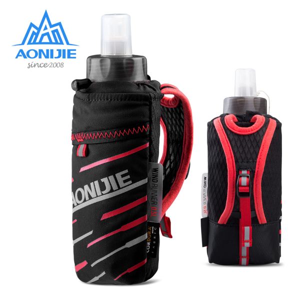 

aonijie e961 handheld quick grip quick stow flask water bottle carrier bag 6.8" phone holder pouch hydration pack for marathon