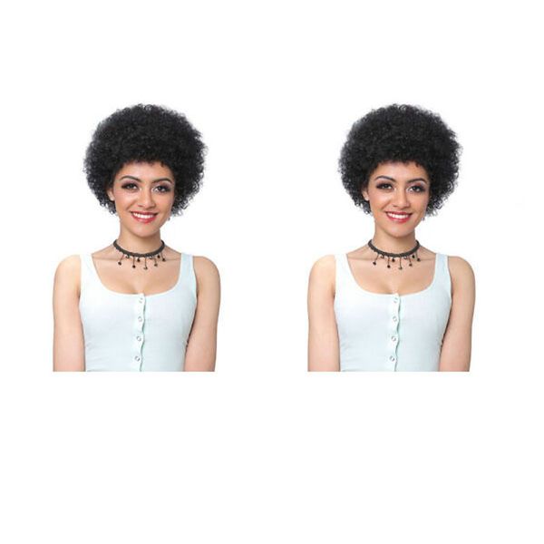 Neue Frisur, weiches indisches Haar, afroamerikanischer Afro-Kurzschnitt, verworrene lockige Perücke, Simulation menschliches Haar, verworrene lockige Perücke