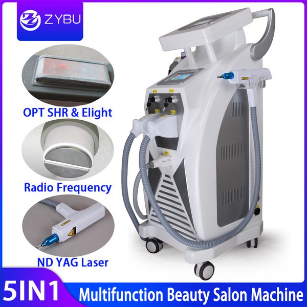 

5 in 1 multifunction strong energy opt shr ipl laser hair removal nd yag laser tattoo removal beauty machine ipl&rf & nd yag&elight