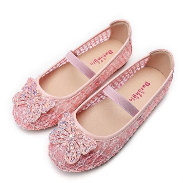 

flat shoes girls infant outdoor autumn soft-soled bowknot baby breathable mesh ballet dance princess sneakers, Black;grey