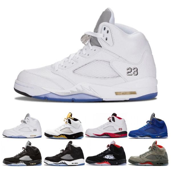 

Basketball Shoes 5 5s Men Women Bred Light Aqua Laney Red Blue Suede White Cement Metallic Black New Mens Athletic Sport Sneaker Wholesale