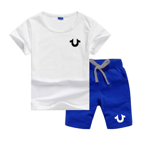 

U logo luxury de igner baby boy girl clothe et hort leeved pant 2pc outfit kid bebe clothing children jogging uit