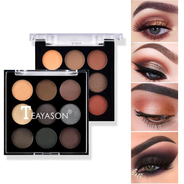 

9 color matte eye shadow palette pigmented nude glitter shimmer eyeshadow make up palette beauty cosmetics 1pc unique eye shadow
