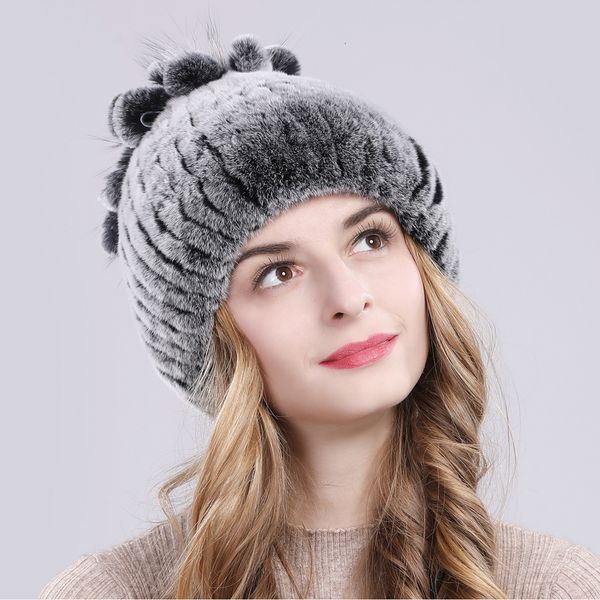 

new russia women real rex rabbit fur hats roasted lady 100% real rex rabbit bonnet hat winter warm flowers caps, Blue;gray
