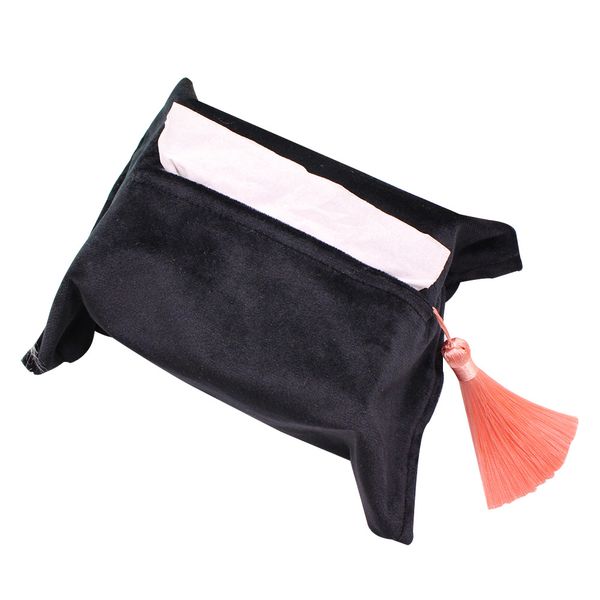 

tissue box home organizer deskartificial velvet with tassel office removable cover car container luxury decorative elegant