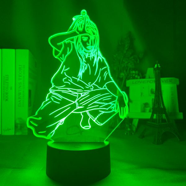 

singer billie eilish led night light for fans home decoration nightlight usb battery led colorful acrylic 3d lamp dropshipping