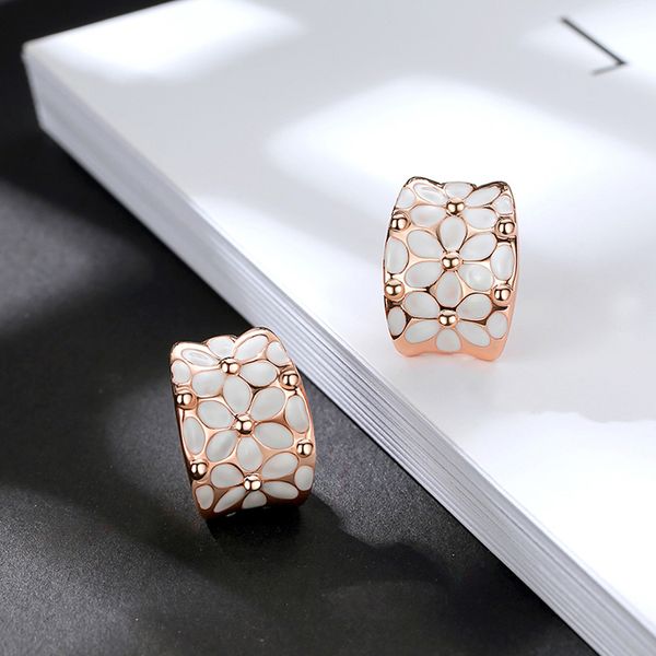 

11.11 sale fashion gold clip on earrings for women wedding party bijoux accessories new flower design clips earing jewelry gift, Silver