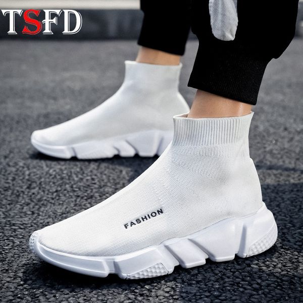 

high top спортивной обувь мужчина носок кроссовки мужской слип-на обувь mens кроссовок легком мужской спортивной обуви белой прогулки тренер