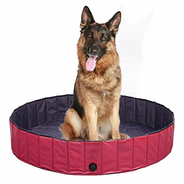 

pvc foldable pet swimming pool dog cat swim pool washing pond dog tub bed large small swimming house bed summer