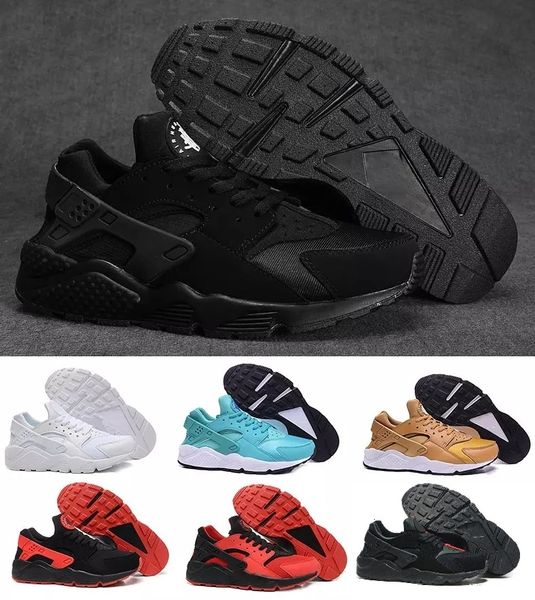

wholesale huarache 4 1 running shoes for men womens white black red sneakers triple trainers mens sport v-6596