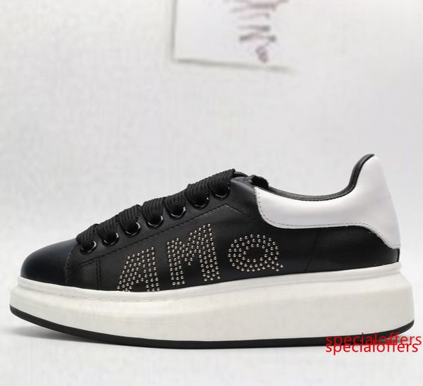 

luxury fashion designer men s and women s casual shoes wild low to help white stitching leather couple casual shoes on sale, Black