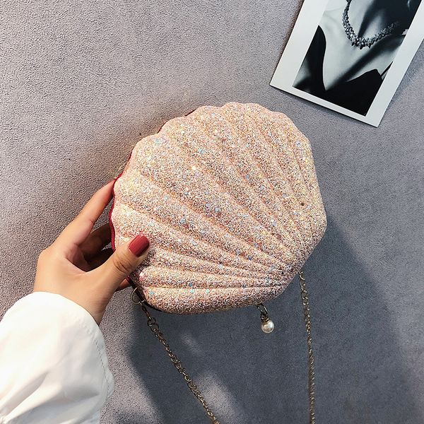 

2019 ladies single shoulder bag cute sequins mini shell bag women small crossbody bags ladies shoulder handbags messenger