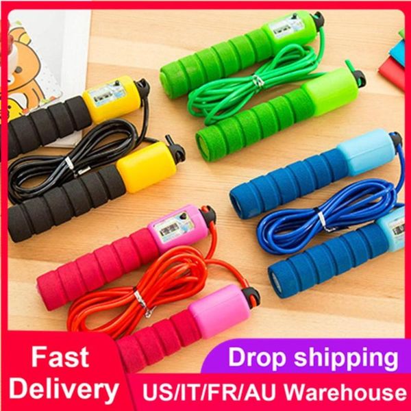 

outdoor sport jump rope kids fitness skipping rope adjustable speed with counter foam handle counting jump