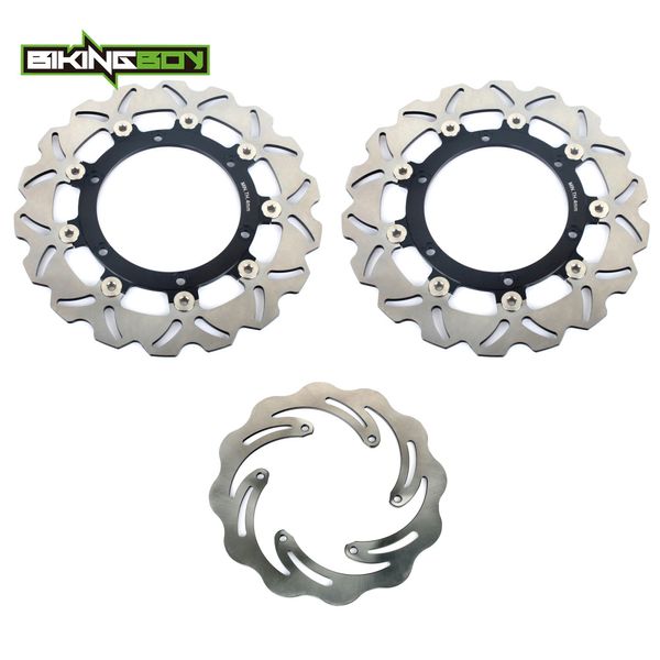 

bikingboy front rear brake discs rotors disks for etv 1000 capenord rally raid 01 02 03 04 05 06 07 08 etv1000 abs 2001-2008 set