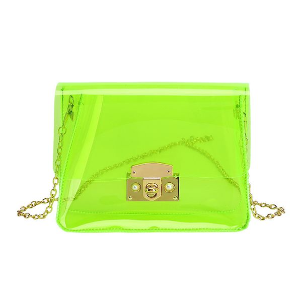 

девушки новые 2020 летних прозрачные сумки креста тела мини дети jelly посыльной сумка цепь конфета закрылки очистить моды малыша