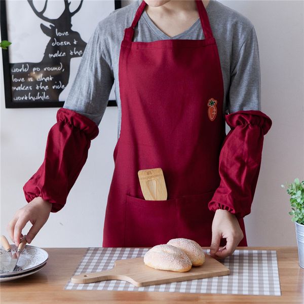 

carrot embroidery aprons with front pocket chefs butchers home kitchen restaurant cookware craft baking cooking aprons