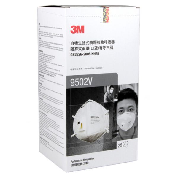 

25 шт. / кор. 3M 9501V Маска анти-пылевые маски PM2.5 KN95 маски анти-промышленные езда защитные маски анти-частицы фильтр хлопок рот Маска