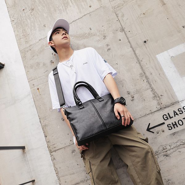 

original korean men's bag retro men's bag casual shoulder briefcase trend
