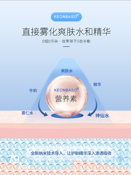 

kangbaoshi nano spray hydrating instrument face steamer cold spray beauty instrument portable moisturizing face and face humidification
