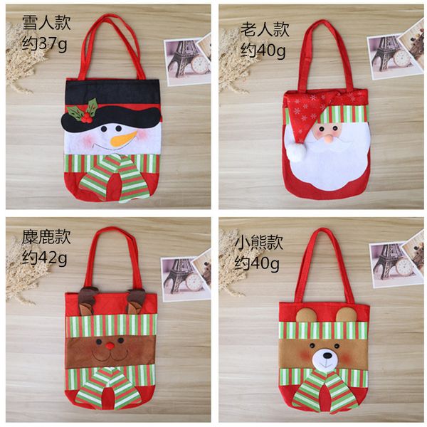 

dhl-christmas decorations santa claus gift bags children's handbags non-woven candy bags festival supplies