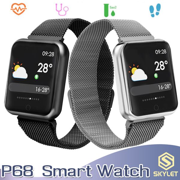 

P68 Умный Браслет Фитнес-Трекер Bluetooth Браслет Артериального Давления Водонепрониц