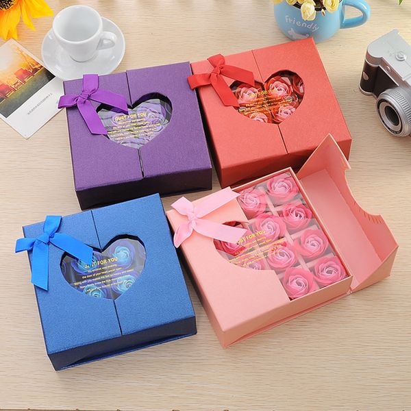 

16pcs soap rose head beautiful wedding valentine's day gift wedding bouquet home decoration hand flower art