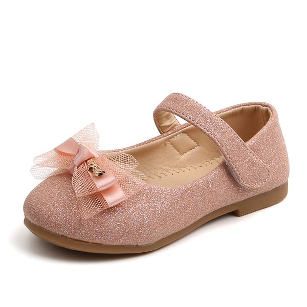 

princess kids shoes for toddlers girls lace bow-knot fashion sweet soft children flats glitter bling bling dress shoes for party, Black;grey