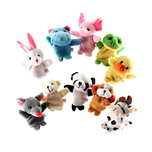 

cartoon animal finger gift puppet play baby children doll toys party