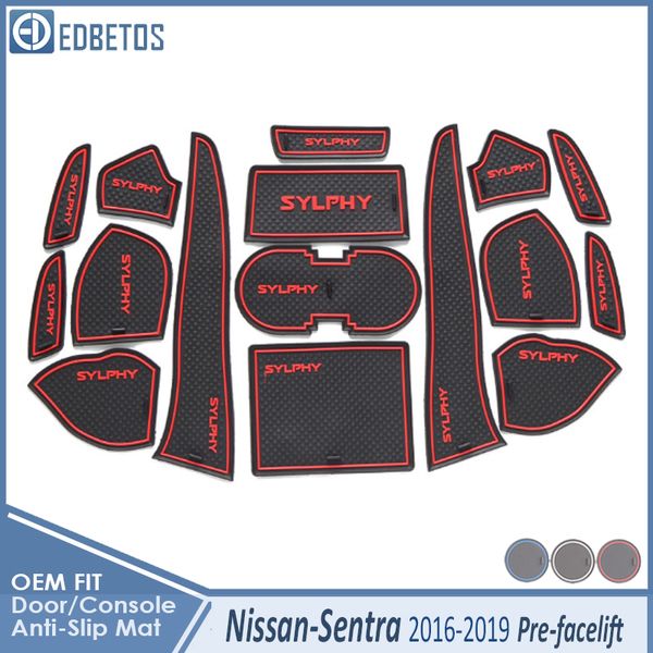 

anti-dirty pad for sentra 2013 2014 2015 b17 pulsar sylphy accessories door groove gate slot anti-slip mat car