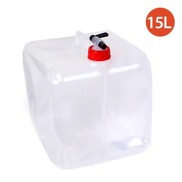 

15l portable collapsible water container with spigot large capacity water storage jug bucket thickened folding bag
